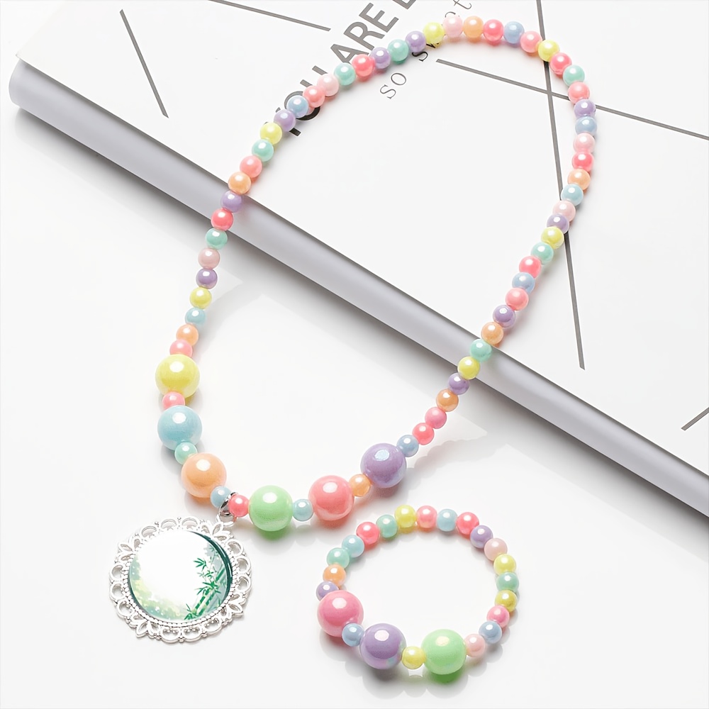 2pc Random Color Women's Jewellery Set, Necklace & Bracelet